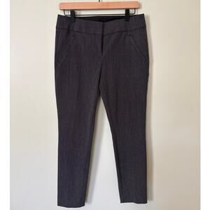 Loft Marisa Skinny Work Pants Black White Size 4